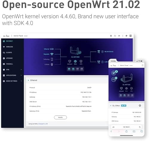 GL.iNet GL-AXT1800 (Slate AX) Portable Travel Router, Pocket Wi-Fi 6 Wireless Internet Router, Portable VPN Routers WiFi for Travel, Public Computer Routers, Business, Moblie/RV/Cruise/Plane 5