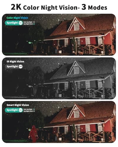 LIWAN 4G LTE Cellular Security Camera Wired Outdoor, No WiFi Security Camera, Plug-in for 24/7 Recording, 360° View, 2K Color Night Vision, 2-Way Talk, Built-in SIM Card and 32G Memory Card, White 5