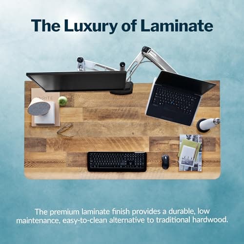 Vari ComfortEdge 60x30 Inch Adjustable Electric Standing Desk – Sit Stand VariDesk with Memory Presets, Sloped Edge, 200 LB Capacity + Tool-Free Assembly (Reclaimed Wood) 6