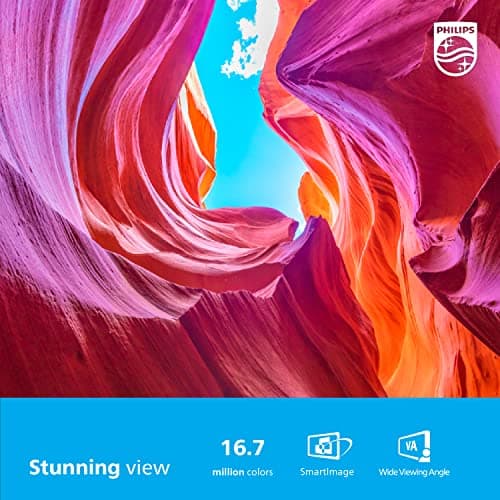 PHILIPS 22 inch Class Thin Full HD (1920 x 1080) 75Hz Monitor, VESA, HDMI & VGA Port, 4 Year Advance Replacement Warranty, 221V8LN, Black 5