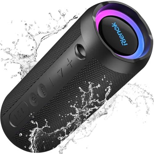 RIENOK Portable Bluetooth Speaker 30W Dual Pairing True Wireless Stereo HD Sound IPX7 Waterproof Outdoor Sport Shower Wireless Speaker Bluetooth 5.3 for Home Party