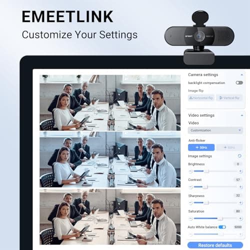 EMEET 2024 Upgraded C960 Webcam for PC, Autofocus, 1080P HD, 73° View Angle, Computer Camera w/Privacy Cover and Microphone, Plug and Play USB Webcam for Video Calling/Zoom/Teams/Google Meet 8