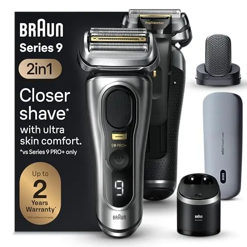 Braun Series 9 PRO+ Electric Shaver, Shaving Kit with 5 Pro Shave Elements and ProComfort Head, SmartCare Center