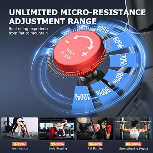 Exercise Bike, WENOKER Stationary Bike for Home, Indoor Bike with Silent Belt Drive, Heavy Flywheel, Comfortable Seat Cushion and Upgraded Digital Display 5