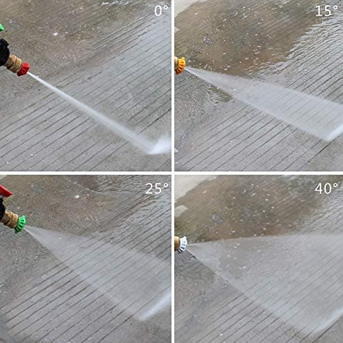 Sooprinse High Pressure Washer Gun,3000 PSI Max with 5 color quick connect Nozzles M22-14 hose connector 3.0 TIP 5