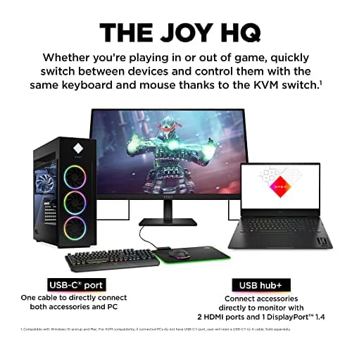 HP OMEN 27k UHD 144Hz Gaming Monitor, 4K UHD Display (3840 x 2160), IPS Panel, 99% sRGB, 95% DCI-P3, 16:9, OMEN Gaming Hub, 27k (2023) 6