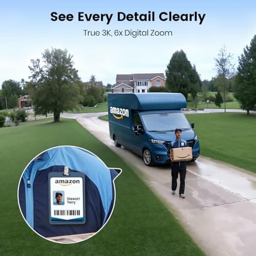 aosu Security Cameras Wireless Outdoor - 3K/5MP Solar Powered 400-Lumen Floodlight Camera, 360° Pan/Tilt Surveillance, Night Vision, 2.4GHz WiFi Camera, Auto Tracking, AI Human/Vehicle/Pet Detection 7