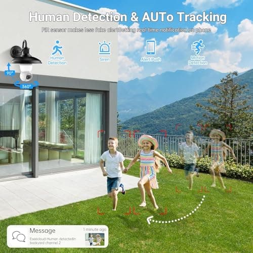 Light Bulb Security Camera,2.4G/5GHz WiFi 2K Security Cameras Wireless Outdoor,Bulb Cameras for Home Security,AI Human Detection and Alarm,2 Way Talk,Color Night Vision,Compatible with Alexa 2PCS 5