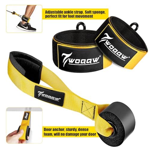 WOQQW Heavy Resistance Bands for Working Out, 350lbs/450lbs Exercise Bands with Handles, Workout Bands Set for Men, Fitness Weight Bands for Muscle Strength Training,Stretching,Slim,Home Gym Equipment 7