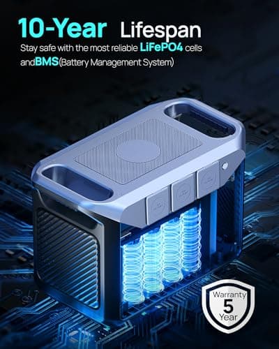 Portable Power Station 1800W (Surge 3000W), 1382.4Wh LiFePO4 Battery Generator, Fast Charging Solar Generator for Camping & RVs, Off-Grid Power Outage, Home Emergency Backup 7