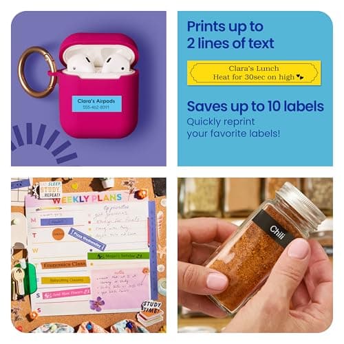 Brother P-Touch -N25BTV3 Personal Connected Label Maker, Bluetooth (Bundle), Design&Print2 app, Portable, Handheld, 3 Sample Label Tapes Included, Prints with Btag½â€ (12mm) Wide Tapes 8