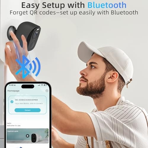 4PCs 2K Security Camera Wireless Outdoor, Surveillance Indoor Home Camera, Battery Powered WiFi Security Cameras with Color Night Vision, AI Motion Detection, 2-Way Audio, IP65, SD/Cloud, Works Alexa 9