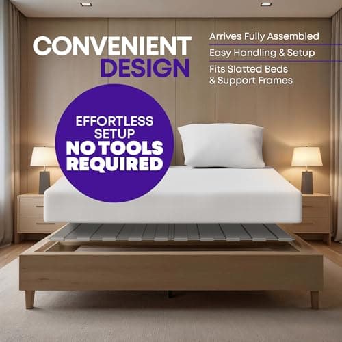 Greaton, Wooden Queen Bed Slats for Support Under Mattress with Cover – Replacement Wood Slats for Queen Size Bed Frame – Under Mattress Support Without Extra Height – 2.38-Inch Standard Width 5