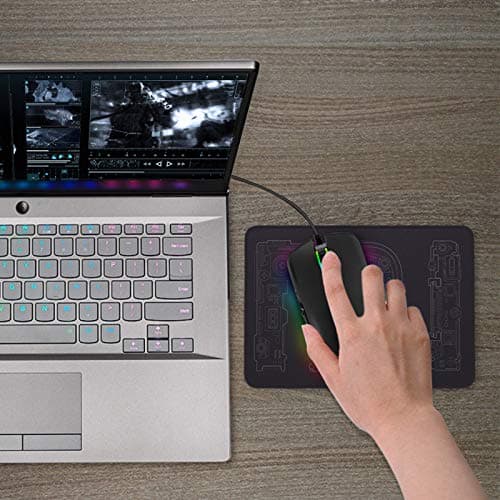 IULONEE Type C Mouse, Wired USB C Mice Gaming Mouse Ergonomic 4 RGB Backlight 3200 DPI Compatible with M@c, Matebook, Chromebook, HP OMEN, Windows PC, Laptop and More USB Type C Devices (Black) 8