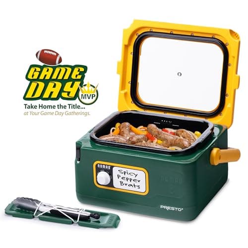 Presto 06019 8-Quart Nomad Traveling Slow Cooker, Locking Lid, Dry Erase Board, Green/Gold 6
