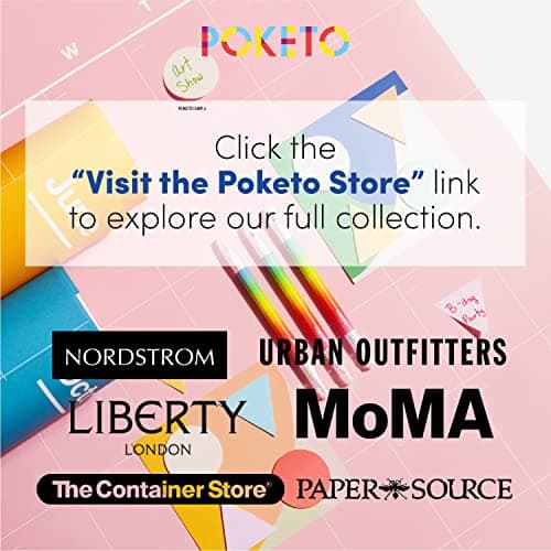 Poketo - Undated Monthly Vertical Wall Calendar 30" x 20" - 12 Month Minimalist Wall Planner - Monthly Calendar - Eco Friendly Paper - Office Supplies - Ideal for Office & Home - 2024 - Rainbow Combo 6