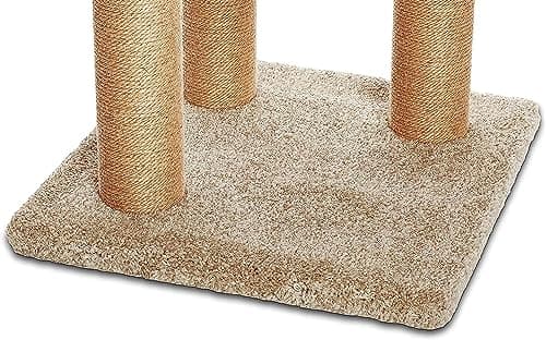 Amazon Basics Cat Tree Tower - Multi-Level Climbing Activity Center for Indoor Cats & Kittens with Scratching Posts, Platform, Jute Rope, Large (45.9"H), Beige 5