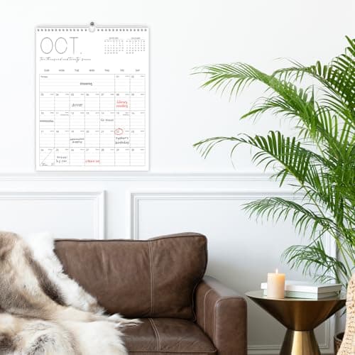 Guasslee Wall Calendar 2026-2027, Vertical Calendar Wall 2026, Jun. 2026-Dec. 2027, 19-Month Paper Calendar Spiral Bound, Monthly Planner Wall for Office School Home Easy Organizing, 14” X 11” 6