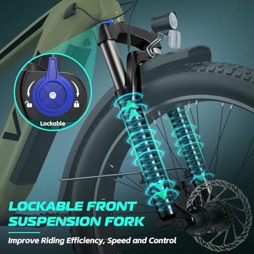 Vivi ACE01 Electric Bike for Adults,26" x 4.0 Fat Tire Ebike,1500W Peak Motor Torque Sensor Electric Mountain Bike,25MPH Electric Bicycle with 48V 15AH Battery,Hydraulic Brake,SGS Certified to UL2849 8