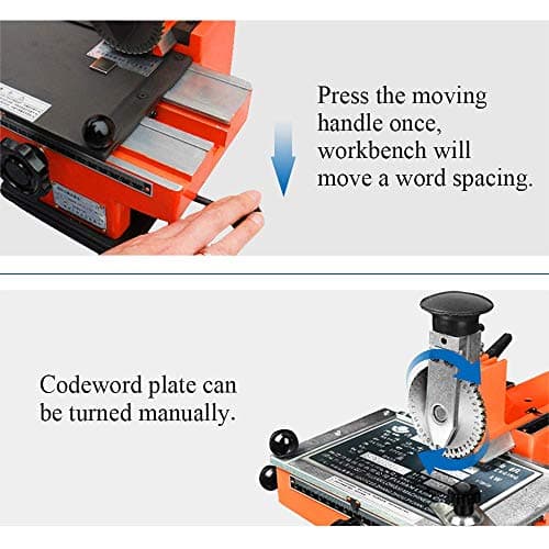 Manual Nameplate Metal Label Stamping Printer Machine Marking Machine for Metal (No.3 Codeword Plate) 6