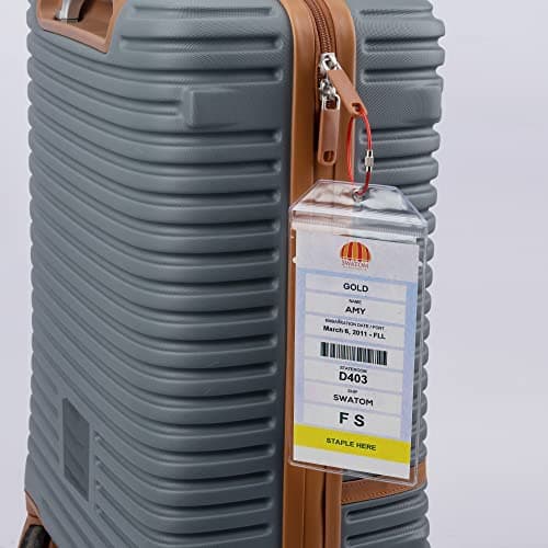 SWATOM Cruise Luggage Tags for Suitcases 4 Sets Carnival, NCL, Princess & MSC Waterproof Clear Luggage Bag Tag Holders for 2025 & 2026 Cruise Ships Essentials 7