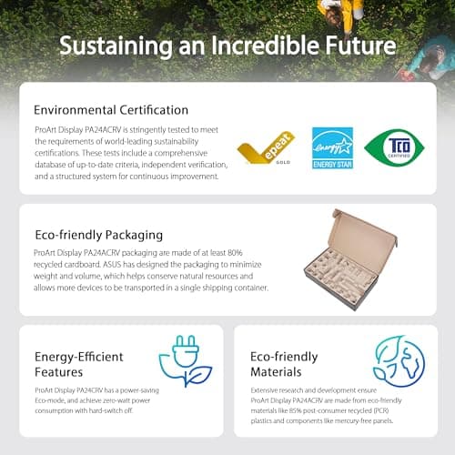 ASUS ProArt Display 24” (23.8 inch viewable) 1440P Professional Monitor (PA24ACRV) – IPS, QHD (2560 x 1440),Pre-Calibrated, 95% DCI-P3, ΔE < 2, Calman Verified, USB-C PD 96W, HDR400, 3 yr Warranty 8
