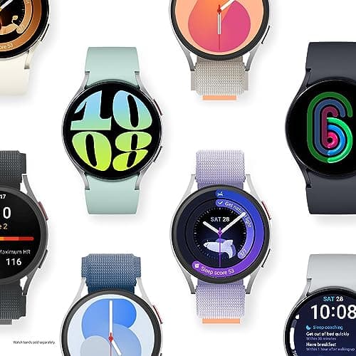 Samsung Galaxy Watch 6 44mm Bluetooth Smartwatch, Fitness Tracker, Personalized HR Zones, Advanced Sleep Coaching, Heart Monitor, BIA Sensor, Health Wellness Insights, Big Screen, US Version, Graphite 11