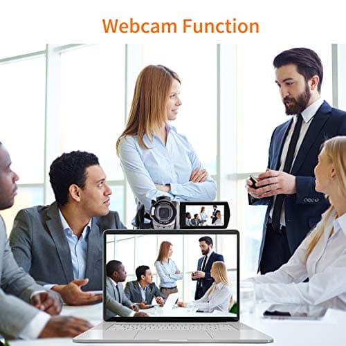 kicteck Video Camera Camcorder Digital Camera Recorder Full HD 1080P 15FPS 24MP 3.0 Inch 270 Degree Rotation LCD 16X Zoom Camcorder with 2 Batteries(604s) 5