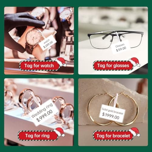 NEW1 Label Printer +4 Rolls Labels, 2 Inch Portable Inkless Bluetooth Label Maker for Small Business, Home, School, Automatic Label Recognition, Sticker Printer for Address Logo Barcode Clothing（Red） 7