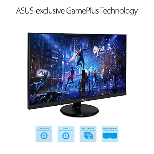 ASUS 27” 1080P Monitor (VA27DQ) - Full HD, IPS, 75Hz, Speakers, Adaptive-sync/FreeSync™, Low Blue Light, Flicker Free, VESA Mountable, Frameless, HDMI, VGA, DisplayPort, Tilt Adjustable, Black 4