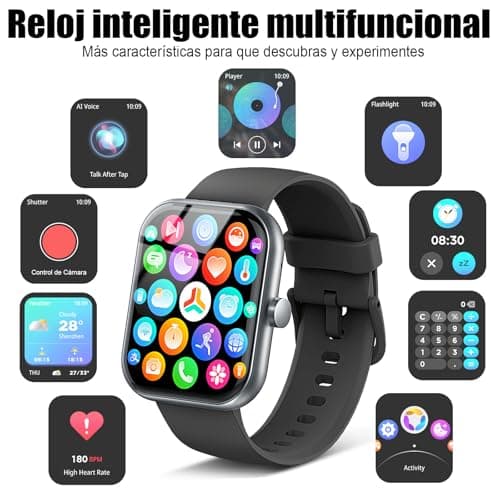 Smart Watch for Men Women (Answer/Make Call), 2025 1.83" HD Touchscreen Fitness Tracker, 110+ Sport Modes, Fitness Watch with Heart Rate/Sleep Monitor/Step, IP68 Waterproof Smartwatch for Android iOS 9
