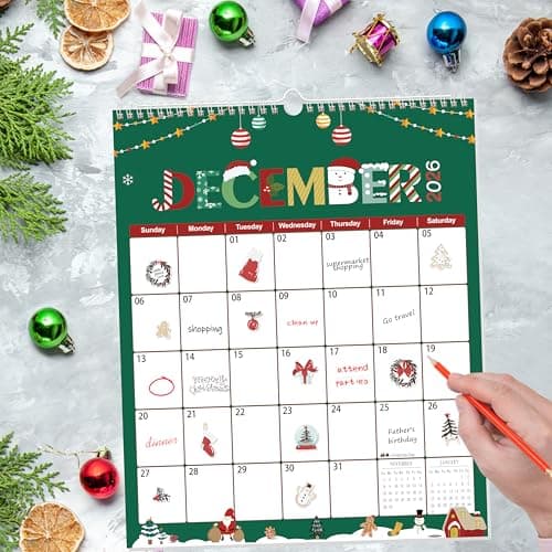 GuassLee Wall Calendar 2026-2027, Vertical Wall Calendar 2026, Jan. 2026 to Jun. 2027, 14" X 11" 18-Month Paper Hanging Planner Wall with Thick Paper for Office Home Planning & Organizing 7