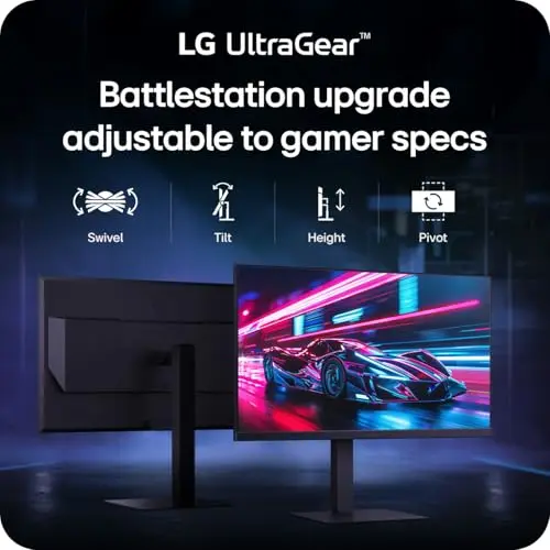 LG 27G640A-B 27-inch Ultragear QHD (2560 x 1440) IPS Gaming Monitor, 300Hz, 1ms, NVIDIA G-Sync, AMD FreeSync Premium, VESA DisplayHDR 400, HDMI 2.1, USB Type-C, Tilt/Height/Swivel/Pivot Stand, Black 7