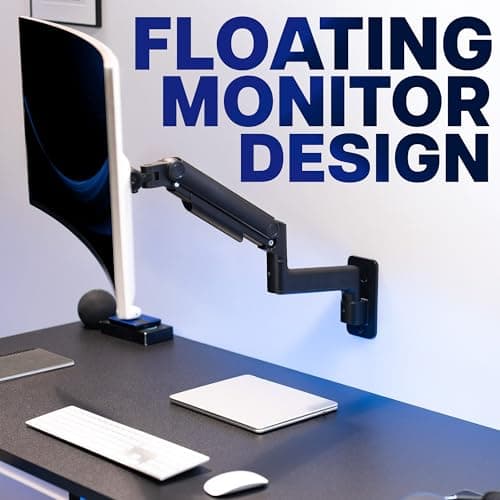 VIVO Premium Ultrawide Monitor Counterbalance Wall Mount for up to 49 inch Screens, Holds 44 lbs, Full Motion, Max VESA 100x100, Black, MOUNT-V101V 9