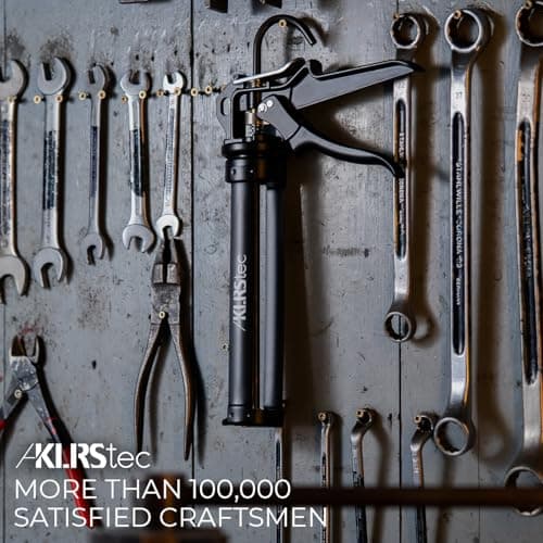 KLRStec Professional Caulking Gun [25:1 Thrust Ratio] Heavy Duty Caulk Gun for All Standard 10oz / 300ml / 1/10 Gallon Sealant and Adhesive Cartridges 7