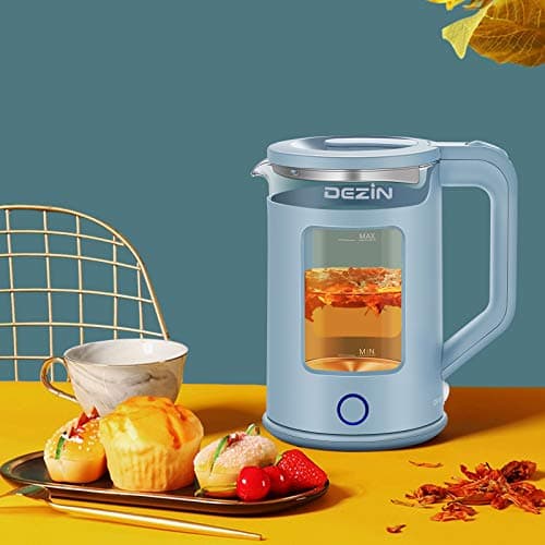 Dezin Electric Kettle with Keep Warm Function, BPA Free Window-Glass Double Wall Design Electric Tea Kettle, 1.5L Bicolor LEDHot Water Kettle with Auto Shut-Off and Boil Dry Protection for Coffee, Tea 7