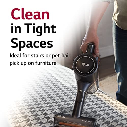 LG CordZero Cordless Stick Vacuum, Lightweight with Powerful Suction for Hard Floors, Carpets & Furniture, 2 Batteries up to 100min Runtime, 10-Year Motor Warranty, A916BM Matte Black 9