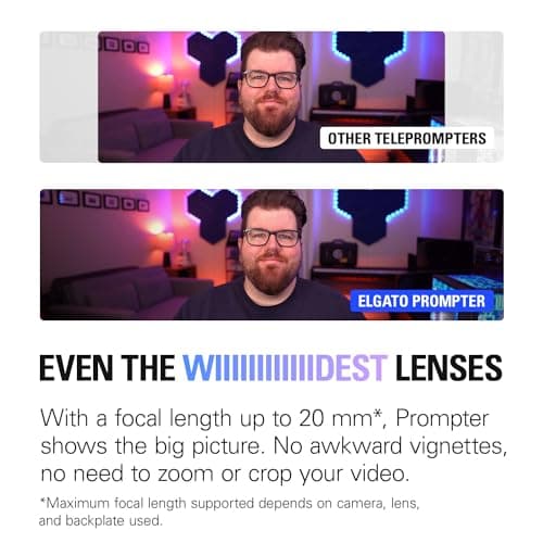 Elgato Prompter – Teleprompter with Built-in Screen for YouTube, Twitch, Zoom and More, 1080 pixels, Supports DSLR/Webcam/Smartphone, Drag & Drop Monitor Display, Works with Mac/PC & Stream Deck 11