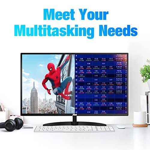Jlink Computer Monitor FHD 32 Inch Monitor, 1920x1080P 60Hz 104% sRGB Display w/HDMI VGA 3.5mm Audio, HDR, VA Screen w/Freesync, Tilt，VESA Mount 7