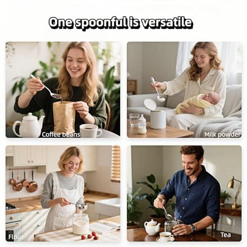 1 Tbsp(15ml) Coffee Scoop,Stainless Steel Measuring Spoons for Coffee,Protein Powder,Sugar,Easy Read Laser Engraved Mark,Short Handle Fits in Container,Rust-Resistant,Drop-Resistant (1T 15ml) 5