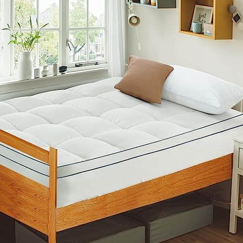 CYMULA Twin Mattress Topper, Extra Thick Plush Soft Mattress Pad, Pillow Top Mattress Topper with Deep Pocket