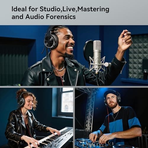 OneOdio Wired Over Ear Headphones Hi-Res Studio Monitor & Mixing DJ Stereo Headsets with 50mm Drivers and 1/4 to 3.5mm Jack for AMP Computer Recording Podcast Keyboard Guitar Laptop - Black 7