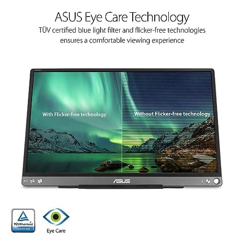 ASUS ZenScreen 15.6” 1080P Portable USB Monitor (MB16ACE) - Full HD (1920 x 1080), IPS, USB Type-C, Eye Care, Anti-Glare Surface, Lite Smart Case, External Screen for Laptop, 3-Year Warranty 5