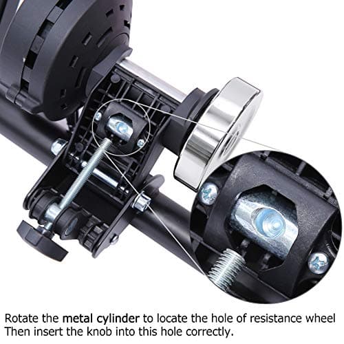 Sportneer Bike Trainer: 8 Level Resistance Magnetic Stationary Bike Stand for 26-28" & 700C Wheels - Bike Trainer Stand for Indoor Riding with Quick Release Lever & Front Wheel Riser Block 6