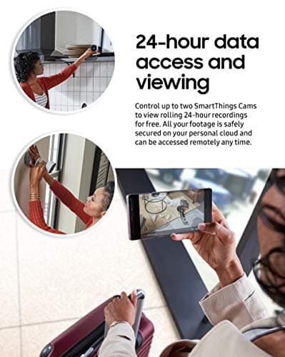 Samsung SmartThings Indoor Security Camera (GP-U999COVLBDA), 1080P HD Video with HDR, Night Vision, Advanced Motion Detection, and Two-Way Audio – Black/White 5