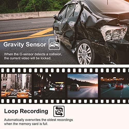 Rexing V1 Basic Dash Cam 1080P FHD DVR Car Driving Recorder, 2.4" LCD Screen 170°Wide Angle, G-Sensor, WDR, Parking Monitor, Loop Recording 5