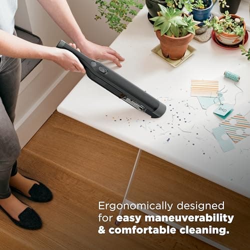 Shark WANDVAC Cordless Hand Vac, Lightweight, Versatile and Portable at 1.4 lbs., Powerful Suction for Pet Hair, Charging Dock, One-Touch Empty for Car & Home, Duster Crevice Tool, Black, WV201BK 8