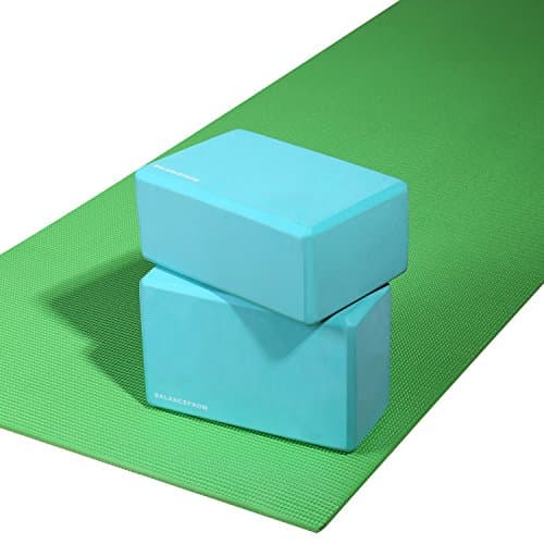 Fitvids Set of 2 High Density Yoga Blocks, 9"x6"x4" Each, Pair (Green) 6