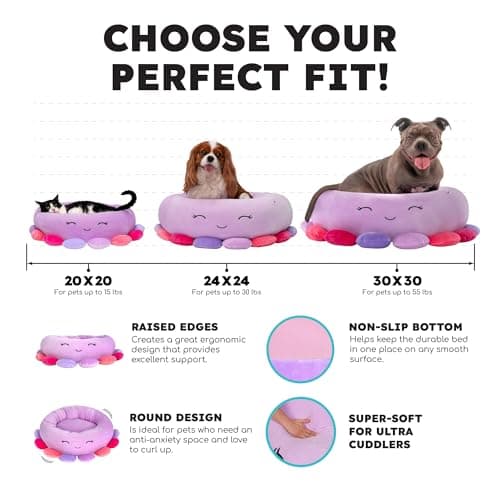 Squishmallows Original 24-Inch Tatiana The Dragon Pet Bed - Medium-Sized Ultrasoft Official Plush Pet Bed for Dogs and Cats 5