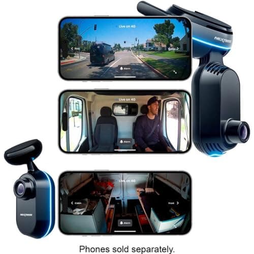 NEXTBASE iQ 1K Smart HD Dash Cam Pro with 4G/LTE and GPS, 64G Micro SD Card Bundle, 1080p High Definition Dual Dashcam Front & Rear with Smart Sense Parking, Emergency SOS, and Roadwatch AI 5
